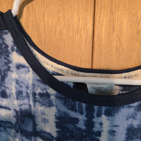 Lucky Brand Pajamas 2pc Lounge Set Women S Blue Tie Dye Short Sleeve Pants - Picture 6 of 6